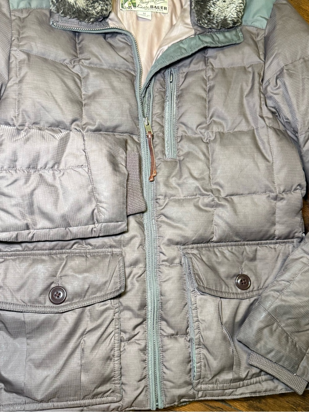 Vintage Eddie Bauer Yukon Down Jacket Faux Fur Trim Y2K Aesthetic Gorpcore Med - Picture 6 of 16